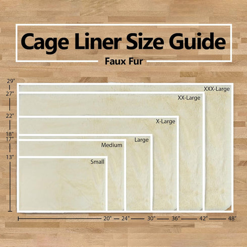 Bone Dry Faux Fur Pet Cage Liner, XXX-Large - 29 x 48", White...