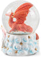 Elanze Designs Red Dragon with Unicorn Tabletop Figurine Decoration 100MM Sturdy Glitter Water Wind Up Musical Snow Globe Plays Tune Fantasie Impr...