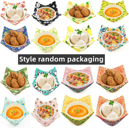Cotton Microwavable Bowl Cozy, Microwave Bowl Holders, Bowl Snuggies, Microwave-Safe Hot Bowl Holders, Soup Bowl Cozy Bowl Hot Pads Hot Heat Proof...