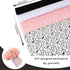 Whaline 3 Rolls Jacquard Net Mesh Openwork Floral Wrapping Paper Flowers Bouquet Paper Pink Black White Florist Packaging Paper for Wedding Birthd...