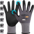 W2 Work Gloves for Men and Women, Touchscreen Working Gloves with Grip, Nitrile Coated Work Gloves for Gardening, Package Handling, Stretchy Glove...