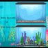 13 Pieces Aquarium Decorations Kit, Fish Tank Decorations Set Small Resin Castle and Rockery Betta Fish Cave Hideout Coral Artificial Plastic Plan...
