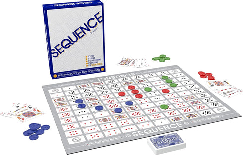 SEQUENCE- Original SEQUENCE Game with Folding Board, Cards and Chips by Jax ( Packaging may Vary ) White, 10.3" x 8.1" x 2.31"...