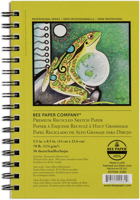Bee Paper - 5.5"x 8.5" Premium Recycled Sketching Paper Pad, 50 Sheets...