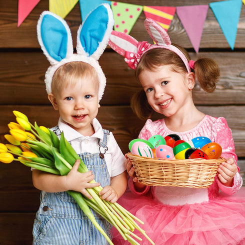 8 PCS Easter Wooden Eggs Shakers Musical Instruments Decorations Percussion Maracas Craft for Kids/Toddlers Hunt Game Gifts Basket Stuffers Filler...