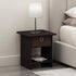 Furinno Dario End Table / Side Table / Night Stand / Bedside Table with Bin Drawer, 1-Pack, Dark Walnut...