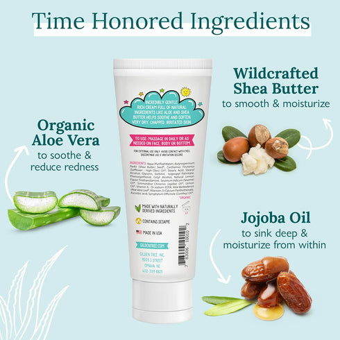 Baby and Kids Moisturizing Cream for Sensitive Skin Multi Purpose for Eczema Psoriasis Rosacea Dermatitis Rash, Healing Therapy for Dry Cracked Ir...