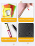 SUNEE Graph Paper Notebook - 300 Pages, 5 Subject, 8.2"x10.8", 5 x 5mm Grid, 5 Pocket Colored Dividers, 3-Hole Punched Quad Paper for Math, Engine...