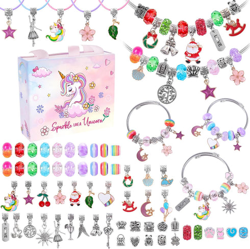 Charm Bracelet Making Kit for Girls,5 Year Old Girl Gift,Jewelry Making Kit Toy Gift That Inspires Creativity and Individuality and is Fun to Play...