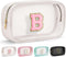 Initial Travel Makeup Bag Pouch, Clear Toiletry Bag for Women Travel Accessories Cosmetic Bag Skin Care for Teen Make Up Bags Birthday Gifts for W...