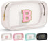 Initial Travel Makeup Bag Pouch, Clear Toiletry Bag for Women Travel Accessories Cosmetic Bag Skin Care for Teen Make Up Bags Birthday Gifts for W...