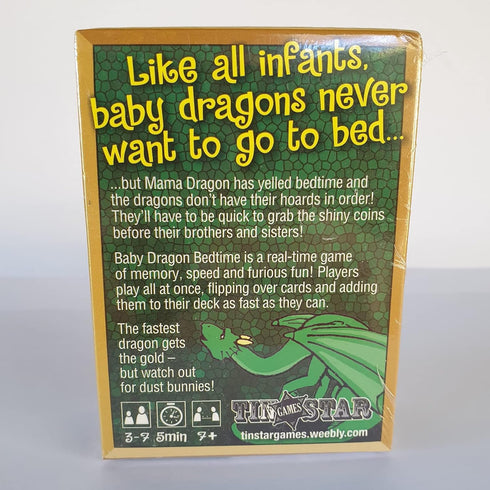 Baby Dragon Bedtime - Fast Paced Kids' Card Game. Age 7+, 3-7 Players, 5-20 Min Game Play. Tin Star Games...