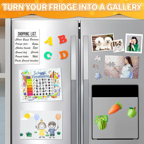 FINDMAG Magnetic Sheets with 3M Adhesive Backing Cut and Customize Flexible Self Adhesive Magnet Sheets for Picture and Photo Magnets Magnetic Pap...