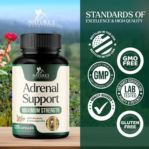 Adrenal Support Supplements Cortex Complex, Best Energy Supplement, Supports Cortisol Health & Energy Levels, Daily Ashwagandha for Women & Men, S...