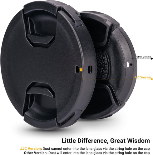 JJC 2-Pack 40.5mm Front Lens Cap Cover with Deluxe Cap Keeper for Sony ZV1F ZV-1F ZV-E10 II ZVE10 A6000 A6100 A6300 A6400 A6500 A6700 A5100 A7C II...