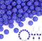 150pcs 10mm Rhinestone Beads for Crafting, Dark Blue Shiny Round Shamballa Disco Ball Beads Bulk, Fancy Sparkle Crystal Clay Bead for Necklace Bra...