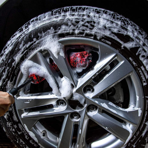 Metal Free Soft Wheel Rim Brush 4 Pack, Synthetic Car Cleaning Brush, Highly Water Absorption, Dense and Durable Tire Brush for Cleaning Wheels, R...