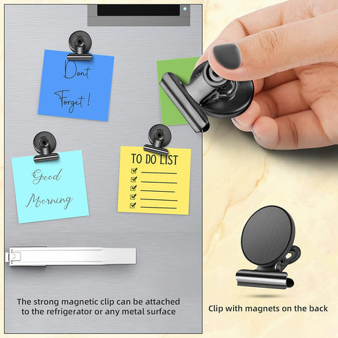 12Pack Fridge Magnets Refrigerator Magnets Magnetic Clips Heavy Duty for Fridge, Clips Magnets Whiteboard Magnets Clips Detailed List Display Pape...