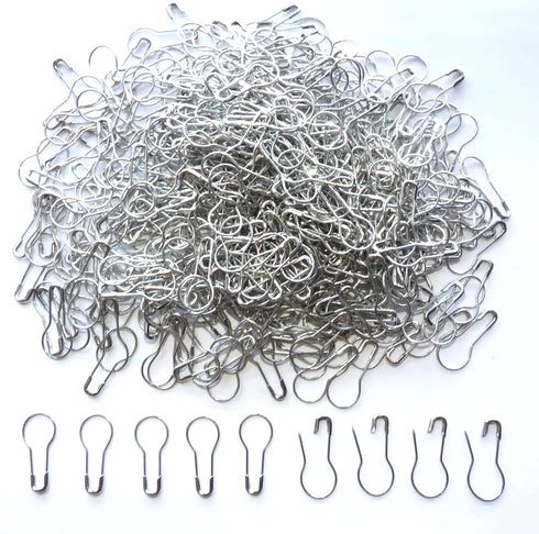 1000Pcs Metal Silver Safety Pins/Bulb Pin/Gourd Pin/Calabash Pin for Clothing Crafting and DIY Home Accessories, Suitable for The Tailor...
