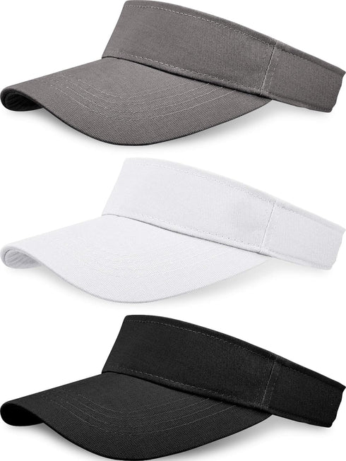 3 Pieces Sun Visor Hats for Women Men Adjustable Sports Athletic Visor Baseball Cap for Hiking Running Tennis Outdoor...