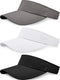 3 Pieces Sun Visor Hats for Women Men Adjustable Sports Athletic Visor Baseball Cap for Hiking Running Tennis Outdoor...