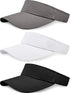 3 Pieces Sun Visor Hats for Women Men Adjustable Sports Athletic Visor Baseball Cap for Hiking Running Tennis Outdoor...