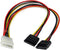 StarTech.com 12in LP4 to 2x SATA Power Y Cable Adapter - Molex to to Dual SATA Power Adapter Splitter (PYO2LP4SATA)...