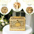 OurWarm Glittery Gold Wedding Card Box with Lock, Wood Gift Card Box for Wedding Reception, Envelope Box for Party Graduation Birthday Baby Shower...