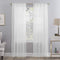 No. 918 Genevieve 2-pack 2-pack Linen Weave Sheer Semi-Sheer Grommet Curtain Panel Pair, 50" x 84", White...