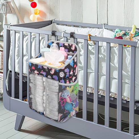 Accmor Hanging Baby Diaper Caddy Organizer, Diaper Stacker, Baby Crib Hanging Classified Storage Bag Organizer for Changing Table, Crib, Playard o...