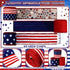 Solsew 3 Rolls Red White and Blue Patriotic Ribbons Double Sided 4th of July Ribbon 18 Yards Patriotic 2.5 Inch Burlap Wired Edge Ribbon Independe...