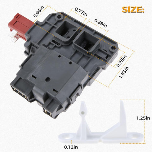 131763202 131763256 Washer Door Lock Switch with 131763310 1317633 Door Striker, Replacement for Frigidaire Whirlpool Electrolux Kenmore Gibson, Replace 1317632 131763200 131763255 131269400