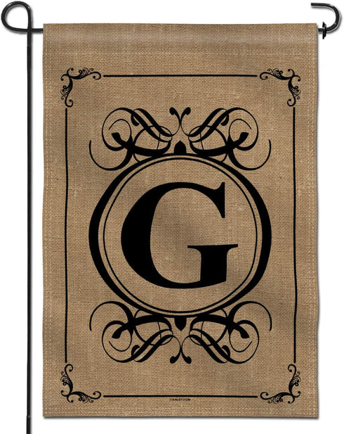 Anley Classic Monogram Letter G Garden Flag, Double Sided Family Last Name Initial Yard Flags - Personalized Welcome Home Decor - Weather Proof & ...