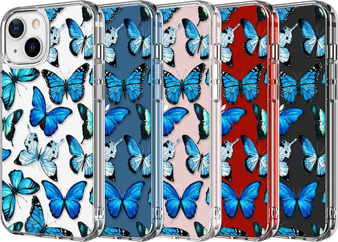 LUHOURI Designed for iPhone 13 Mini Case with Screen Protector - Crystal Acrylic Clear for Women and Girls - Slim Fit Protective Phone Cover 5.4" ...