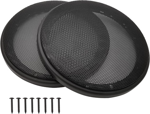 6.5" Speaker Grill Covers, Car Speaker Subwoofer Guard Protector, ABS Plastic Frame with Metal Mesh, Black - 2Pcs...