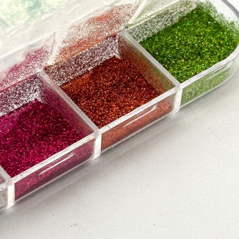 2 Box Holographic Nail Glitter Powder Nail Art Supplies Metallic Shining Flakes Chrome Nail Powder Pearl Nail Art Glitter Mirror Laser Effect Mani...