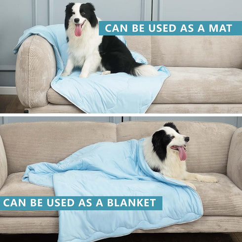 Pet Cooling Blankets & Sleeping Mat- Reversible Washable Durable Dog Bed Cover, EZ Clean. Perfect Indoors, Outdoors or in The Car.(XLarge, Blue-Bl...