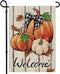 Fall Pumpkin Garden Flag Double Sided for Outside, Autumn Thanksgiving Small Seasonal Decoration Yard Flag 12x18 Inch...