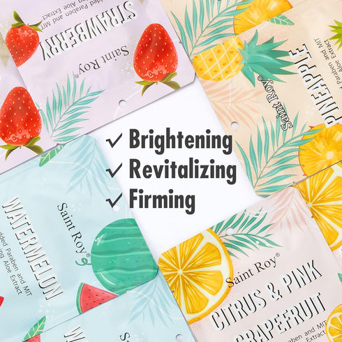Fathers Day Mothers day Face Masks Skincare?8 Sheet Beauty Face Mask with 4 Fruit Flavors - Deep Moisturizing & Hydrating Mask for All Skin Types...