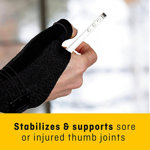 FUTURO Deluxe Thumb Stabilizer, Left or Right Hand, Small/Medium Size, Adjustable, Stabilizes and Supports Sore, Weak or Injured Thumb, Soft and B...