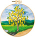 B.Embroidery Hand Sewing kit with Pattern and Full Instructions, Blossom Golden Shower Tree Embroidery Starter kit with a Colorful awhite Backgrou...