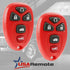 Key Fob Keyless Entry Remote fits Chevy Impala Monte Carlo/Cadillac DTS/Buick Lucerne 2006 2007 2008 2009 2010 2011 2012 2013 (Red), Set of 2...