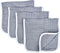 Muslin Burp Cloths Large 20 by 10 Inches 100% Cotton 6 Layers Extra Absorbent and Soft (Grey)...
