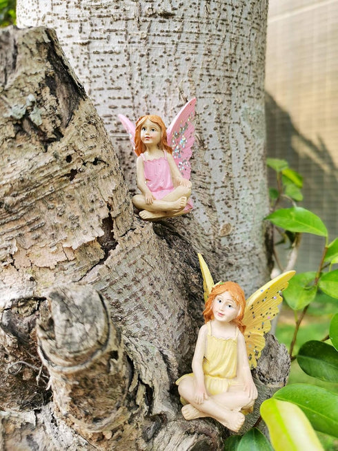 Fairy Garden Fairies Miniature Garden Fairies Figurines Outdoor Little Fairy Girls Small Fairies Ornaments Fairy Garden Accessories Terrarium Moss...