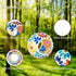 Backyard Expressions Hanging Glass Bird Feeder - Multicolor - Fly Through Bird Feeders for Outside, Mosaic Bird Feeder, Round Shape Wild Birdfeede...