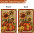 Hello Fall Garden Flag 12 x 18 Inch Vertical Double Sided Burlap, Pumpkin Fall Garden Flags Autunm Sunflower Yard Flag for Seasonal Yard Thanksgiv...