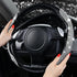 CAR PASS Bling Diamond Segmented Steering Wheel Cover with Crystal Rhinestones, 2PCS Wheel Protector Non-Slip Cute Car Accessories Universal Fit D...