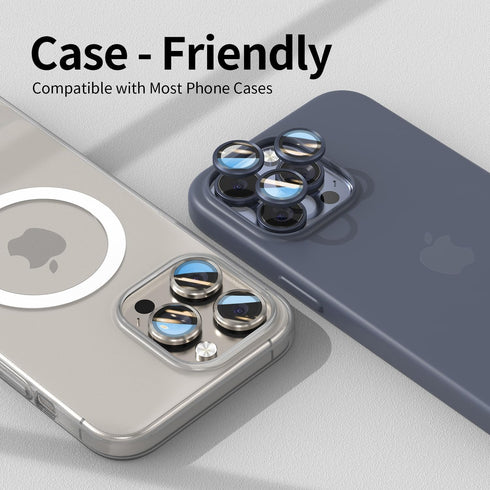 Camera Lens Protector for iPhone 15 Pro Max/15 Pro/15/15Plus/14 Pro Max/14 Pro/13Pro Max/13Pro for Sapphire Glass Alloy Ring Camera Cover Screen P...