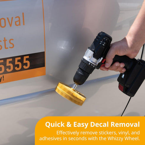 4 Inch Decal Remover Eraser Wheel - Easily Remove Car Stickers, Adhesive, Glass, Metal, Emblem, Vinyl and Pinstripes - Rubber Wheel with Drill Ada...