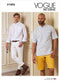 Vogue Men's Fitted Shirt, Shorts, and Mid-Rise Jeans Sewing Pattern Kit, Design Code V1895, Sizes 40-42-44-46...